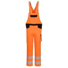 Image of Portwest PW244 PW2 Hi Vis Bib and Brace High Visibility Coveralls Workwear