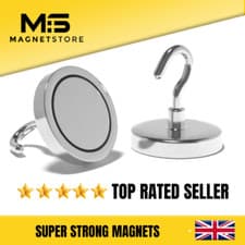 Image of Super Strong Hook Magnets Powerful Pull 72KG 42mm Neodymium Holding