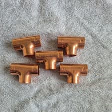Image of 15mm End Feed Equal Tee - Bag of 5