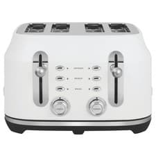 Image of Rangemaster Classic 4-Slice Traditional Toaster – Matte White Long S RMCL4S304WH