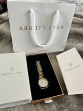 Image of Mini Two Tone Pearl Link Belgravia 30 Watch Abbott Lyon