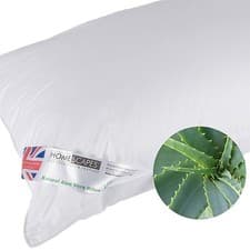 Image of Aloe Vera Infused Cotton Pillow with Goose Down Feather & Microfibre Filling