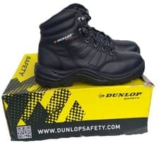Image of Dunlop Safety Dakota SB Mens Steel Toe Cap Black Safety Boots Size UK 6 EU 39.5