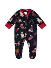 Image of BNWT BABY 3 - 6 Months Chelsea Peers Babygrow Sleepsuit Romper PJs Dog Christmas