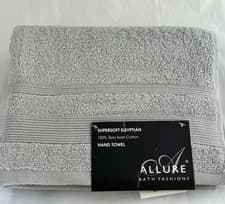 Image of Egyptian Super Soft Cotton Hand Towel 100% Zero Twist - 500 GSM - Dove Grey