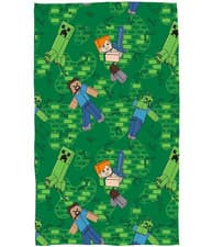 Image of Minecraft Levels Fleece Blanket Soft Warm 100 x 150 cm Large Fleece Blanket