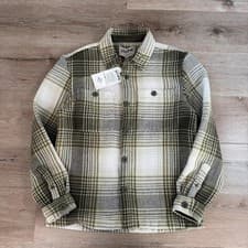 Image of The Stronghold Checked Overshirt Shacket Utility Green Size Small