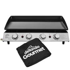 Image of Dellonda 4 Burner Portable Gas Plancha 10kW BBQ Griddle Stainless Steel - DG234