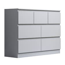 Image of Chest Of Drawers Matt White Finish Modern Bedroom Furniture Bedside Table