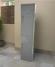 Image of Tall Industrial Cabinet Vintage Narrow Locker Metal Storage Cupboard Retro Door