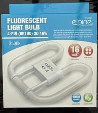 Image of 16W FLUORESCENT LIGHT BULB 4 PIN ENERGY SAVING SLIM LAMP TUBE 2D HOME OFFICE