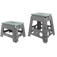 Image of JVL Folding Step Stool Small & Large Lightweight Heavy Duty Kitchen Bathroom