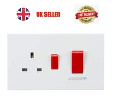 Image of 45A DP Cooker Switch and 13A Socket
