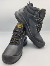 Image of Panther Galileo Mid Safety Shoes Size 10 Black S3 Steel Toe Windtex Work Boots