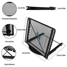 Image of Portable Laptop Stand Adjustable Foldable Notebook Tablet Holder Computer Desk