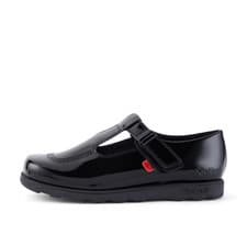 Image of Kickers Fragma T Bar Girls Shoes Black Size EUR 34 *REFSSS82