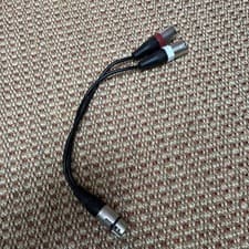 Image of XLR Adaptor Male Plug to 2 x XLR Female Sockets Splitter Cable Lead 30cm