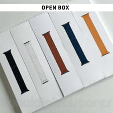 Image of GENUINE APPLE LEATHER LINK WATCH STRAP 44MM 45MM 42MM - S/M & M/L - OPEN BOX