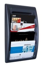 Image of Fast Paper A4+ Oversized Quickfit Wall Display Black - 4 Pocket Version 4060.01