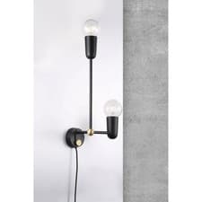 Image of Nordlux Wall Light Lamp Manhattan Black max. 40W E27 Switch Dimmer