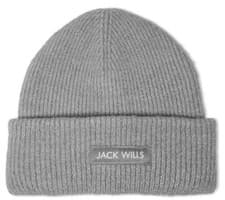 Image of Jack Wills Rib Knit Beanie Hat Unisex One Size Grey Warm Stretchy New With Tag