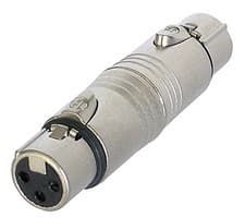 Image of Neutrik XLR NA3FF - Gender Changer / Adaptor - Female XLR to Female XLR