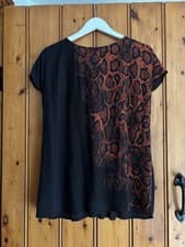 Image of Mint Velvet Snake Print Top Size UK 16 Brand New Without Tags