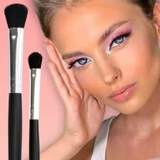 Image of EYESHADOW BRUSH SET 2Pc Small/Large Makeup Soft Synthetic Fluffy Blending Smudge