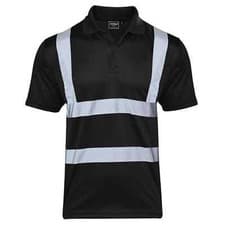 Image of Hi Vis Viz Polo T Shirt High Visibility Safety Security Work Top