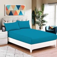 Image of Fitted Bed Sheet 11''/28cm Deep Egyptian Cotton Single 4FT Double King Super K