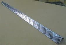 Image of ALUMINIUM ANGLE 50mm X 75mm 5 BAR CHEQUER PLATE 2mm THICK - 1000mm - 2 pieces