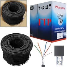 Image of 305M RJ45 Cat5e-Cat6 Ethernet Network IN/OUTDOOR FTP UTP Roll Cable Lead Lot UK