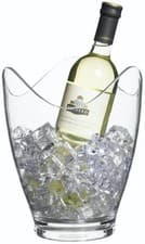 Image of BarCraft Clear Acrylic Drinks or Wine Bucket Bottle Cooler 2.5 x 25 cm