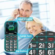 Image of 4G Senior Mobile Phone with SOS Button, USB-C Charging, FM Radio, Unlocked