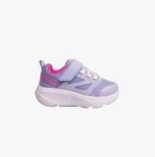 Image of Skechers GO RUN ELEVATE UP STEP Girls Touch Fasten Trainers-Pink