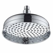 Image of Traditional Raincan Shower Head round 8" 200mm Rain Rose Chrome Swivel Joint