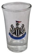 Image of NEWCASTLE UNITED Official NUFC Crest Twin Pack Shot Glasses 2.75" By Castore