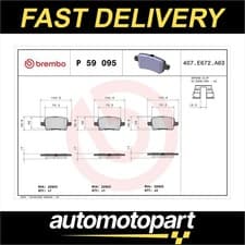 Image of Brembo Brake Pads Set fits OPEL INSIGNIA B 2.0D Rear 2017 on 13517515 Quality