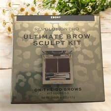 Image of Revolution Pro Ultimate Brow Sculpt Kit 5 Piece On-The-Go Brow Kit - Ebony Brown
