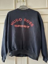 Image of Hugo Boss Unisex Sweatshirt Navy Size S/M. Great Condition, new without tags.