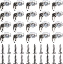 Image of 20 PCS 12.5×13.5×15.5 Mm Stainless Steel Fixing Glass Shelf Bracket, Pegs Corner