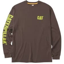 Image of Caterpillar Mens Trademark Banner Long-Sleeved T-Shirt FS12183