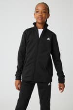 Image of BOYS ADIDAS TRACKSUIT TOP BOTTOMS KIDS TRAINING ZIP JACKET BLACK TRACK PANTS SET