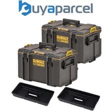 Image of 2x Dewalt Tough System 2.0 DWST83342-1 DS400 Stackable Organiser Toolbox Case
