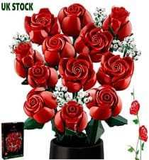 Image of Icons Bouquet of Roses (10328) Sealed Box,Eternal Flower DIY Ornament-Toys Gifts