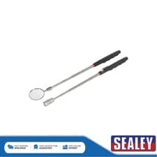 Image of Sealey Siegen Telescopic Magnetic LED Pick-Up Tool & Inspection Mirror Set 2pc