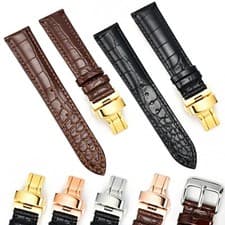 Image of 22mm Genuine Leather Alligator Embossed Watch Strap For Montblanc Automatic 4810