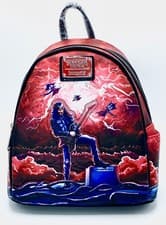 Image of Loungefly Eddie Munson Guitar Mini Backpack Stranger Things Bag Hellfire Club