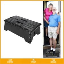 Image of Versatile Folding Step Stool Portable Non Slip Mobility Aid 38 x 21.5 x 13 cm