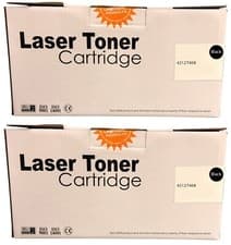 Image of Compatible 42127408 Black Twin High Capacity Toner Cartridges for Oki C5400